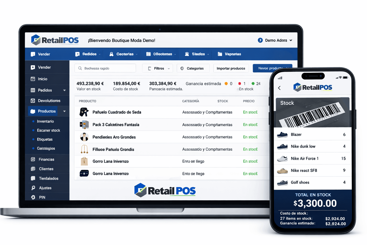 Inventario y stock RetailPOS